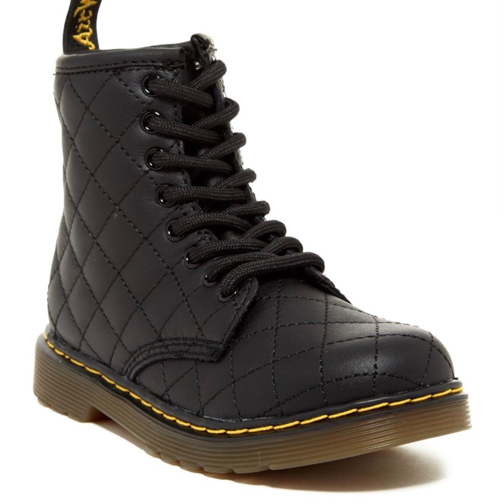 Kids dr marten quilted stitch boots